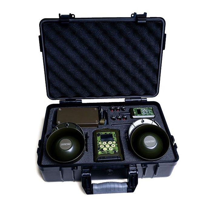 Электронный манок Hunterhelp PRO 3M, набор в кейсе (ALFA 2 шт, пульт ДУ, полная фонотека, LI)